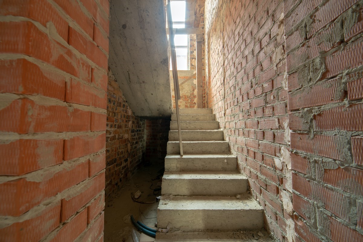 coffrage pour des escaliers en béton